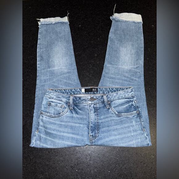 UEC KUT FROM THE KLOTH CATHERINE HIGH RISE FAB AB BOYFRIEND STRAIGHT JEANS SZ 8 - Picture 6 of 12